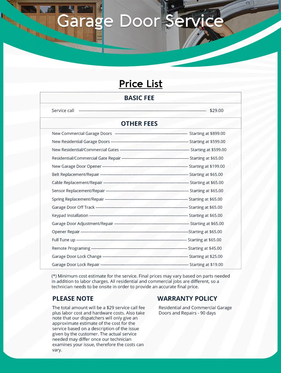 Central Garage Door Service Blue Diamond, NV 702-389-3758